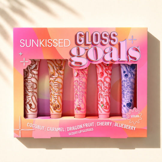 Sunkissed Gloss Goals Set Luciu de buze Burgundy 14 ml