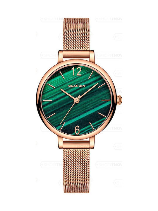 Women's Watch 43mm Battery-Powered with Black Silicone Strap