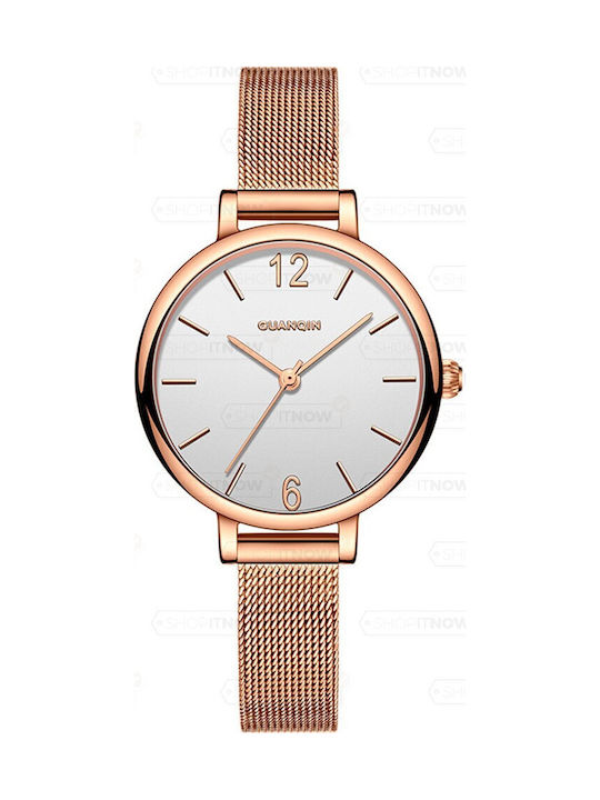 Women's Watch 43mm Battery-Powered with Black Silicone Strap