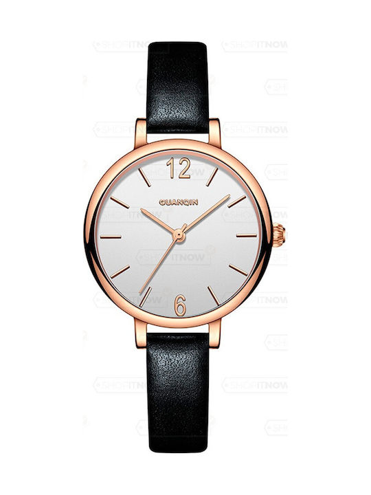 Women's Watch 43mm Battery-Powered with Black Silicone Strap