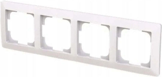 Abb Switch Frame 4 Positions Horizontal Placement in White Colour