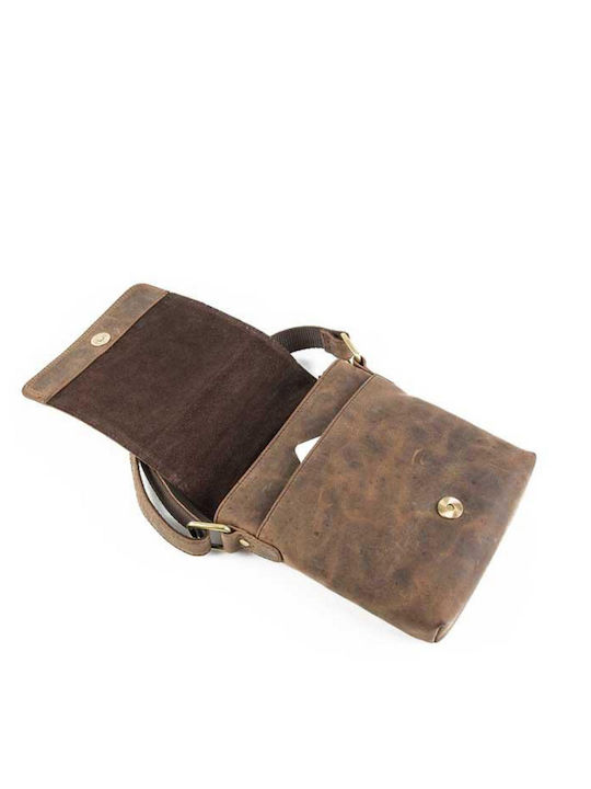 Leather Men's Shoulder / Crossbody Bag Brown