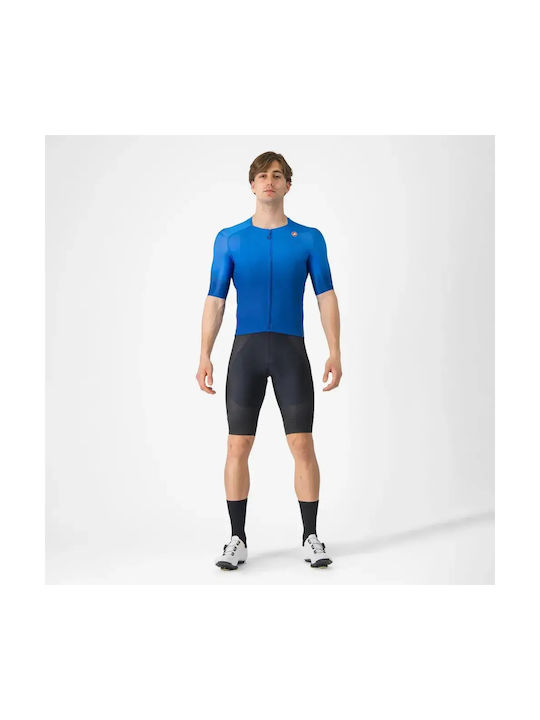 Castelli Herren Kurzarm-Radtrikot Blau