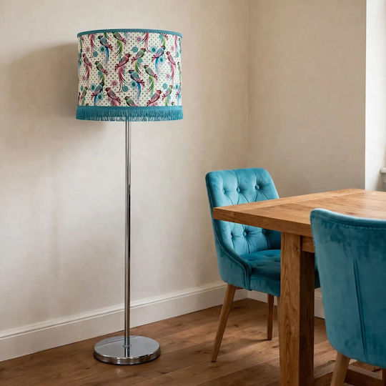 Oxygen Exotic Parrots Floor Lamp with E27 Bulb Holder Multicoloured