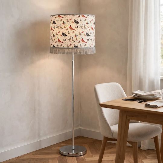 Oxygen Wild Birds Floor Lamp with E27 Bulb Socket Multicolour