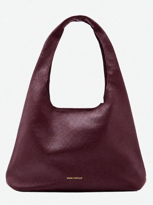 Stil Schultertasche Damen Burgunderrot