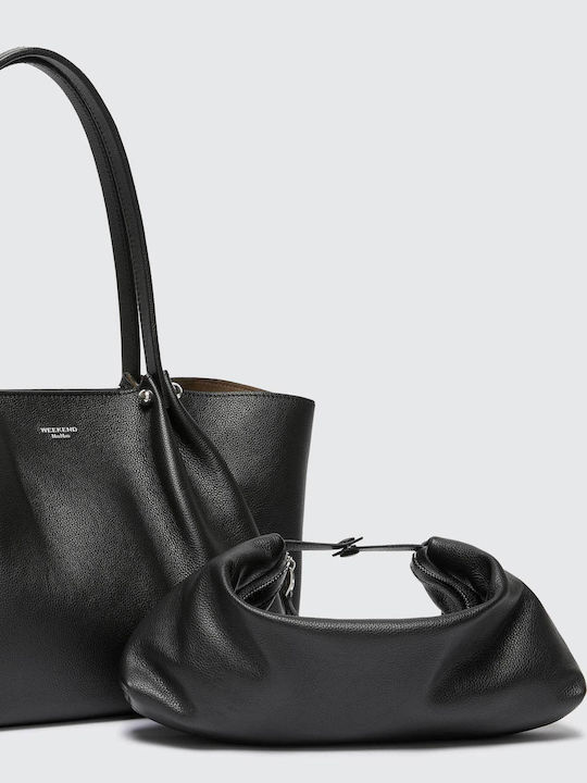 Schwarze Damen-Tote aus Leder