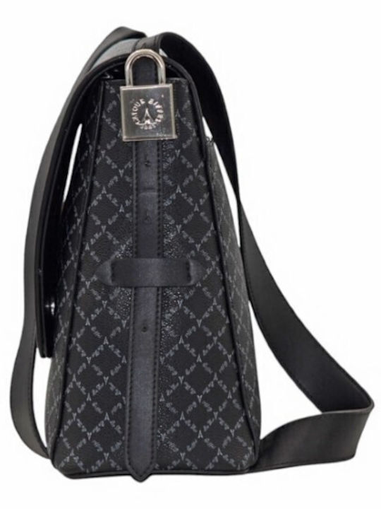 Knitted Black Women's Messenger Bag