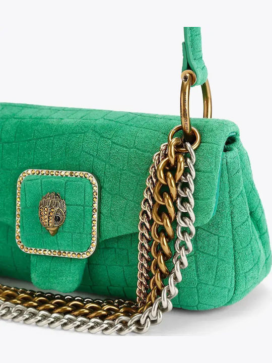 Pimlico Leather Women’s Flap Bag Suede Green