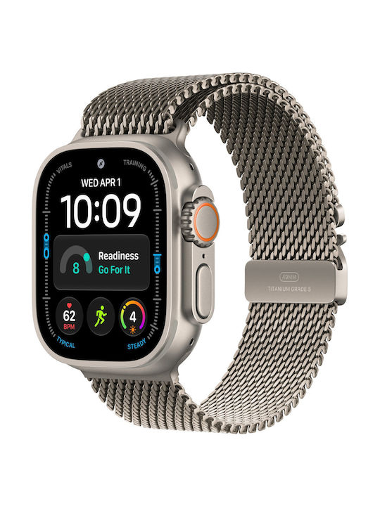 Apple 49mm Natural Titanium Milanese Loop – Medium Mk0d4zm/a Apple 49mm Natural Titanium Milanese Loop – Medium Mk0d4zm/a
