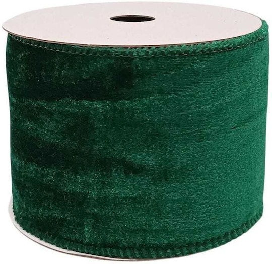 Due esse Weihnachtsband aus Stoff Grün 270x6,3 cm Due esse Weihnachtsband aus Stoff Grün 270x6,3 cm