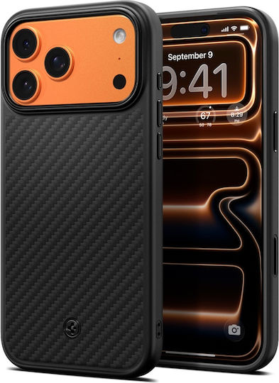 Husă Spigen Enzo Aramid T cu MagSafe pentru iPhone 18 Pro Max/iPhone 17 Pro Max, Neagră