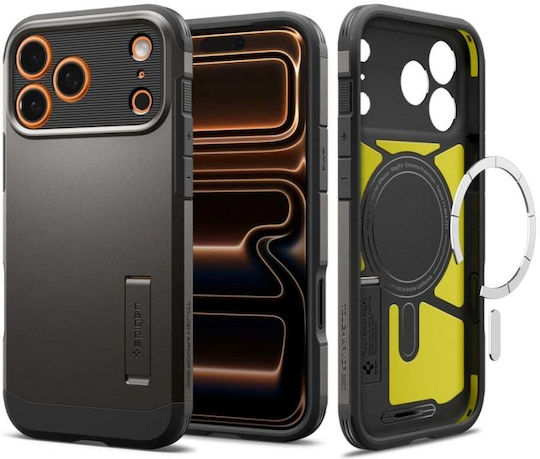 Калъф за iPhone 17 Pro против удар Spigen Tough Armor T MagSafe Сив