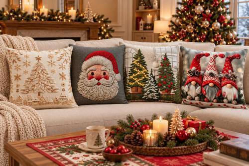Christmas Pillowcase 3D Print Gnomes 45x45 Lh2026832