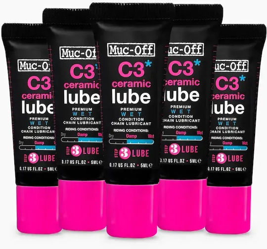 Muc-Off C3 Keramik-Nassschmiermittel für Fahrradketten 5 ml