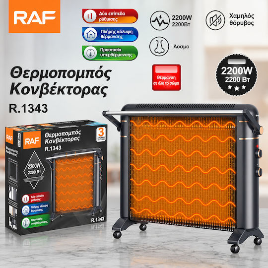Raf Floor Convector Heater 2200W Black
