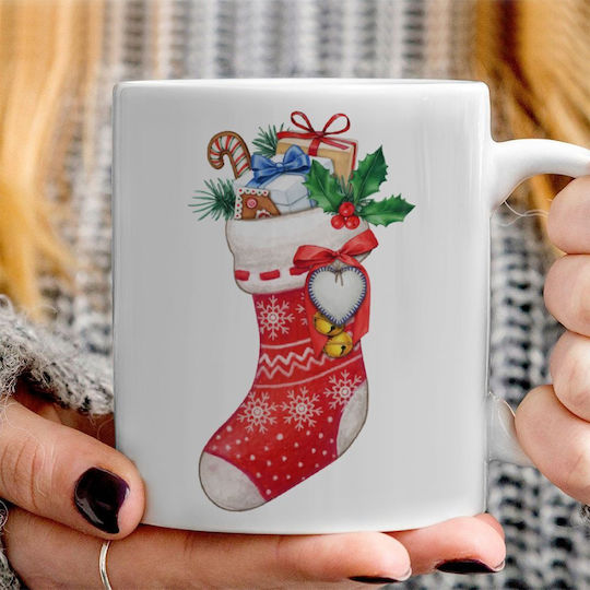 Koupakoupa Weihnachtlicher Keramikbecher Braun 330 ml