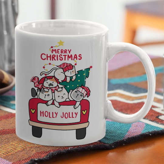 Koupakoupa Weihnachtlicher Keramikbecher Braun 330 ml