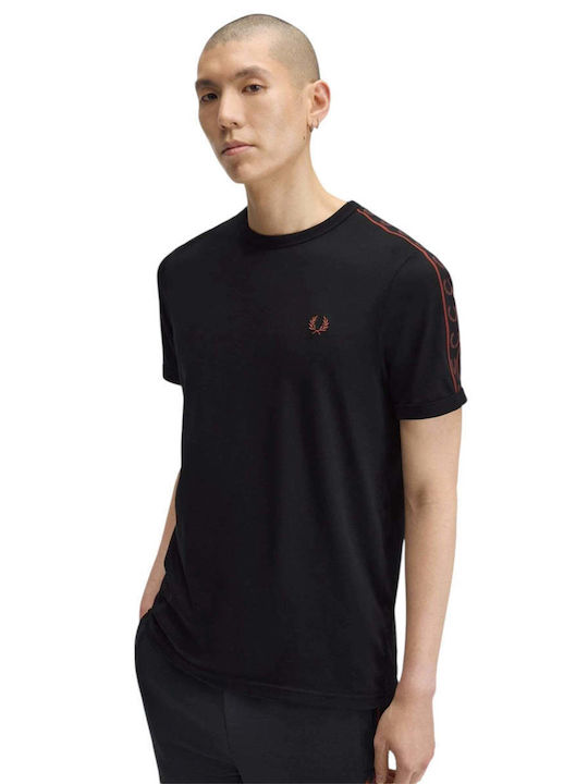 Ringer Αθλητικό T-shirt Μαύρο