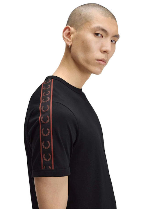 Ringer Αθλητικό T-shirt Μαύρο