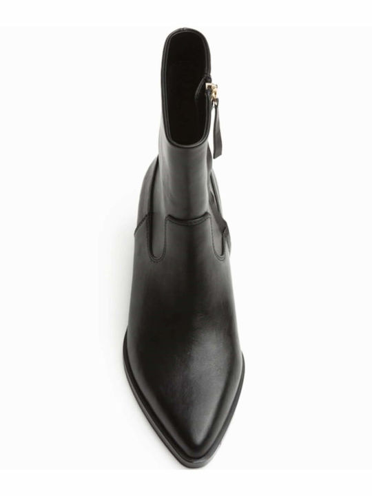 Damen Cowboy-Stiefeletten mit Mittelhohem Absatz Black