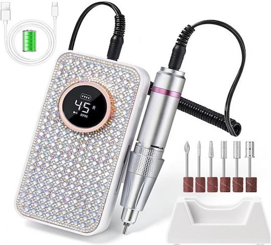 Battery-Powered Nail Drill with 45000 Rounds per Minute
