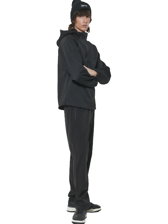 Winter Softshell Jacket Waterproof and Windproof Black
