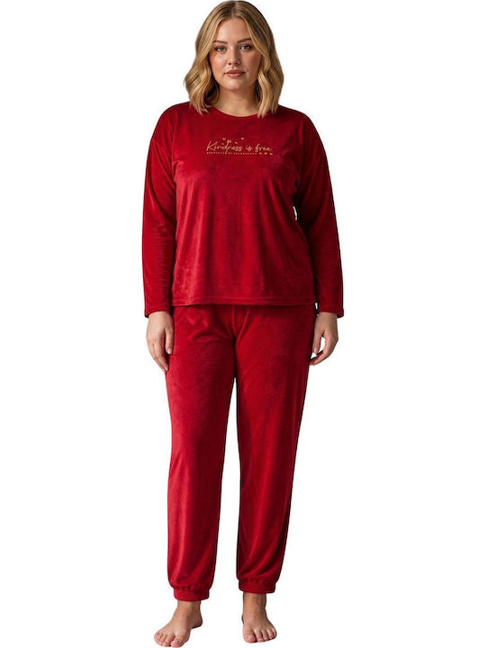 Boyraz Winter Women's Pyjama Set Red