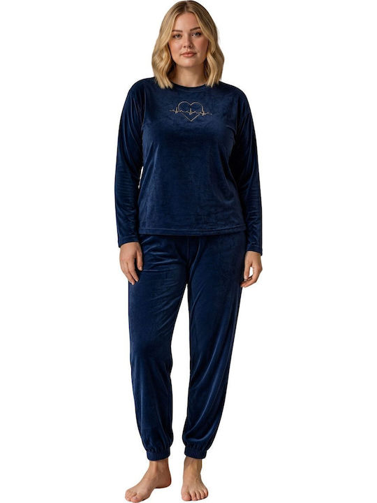 Boyraz Winter Women's Blue Pyjama Set