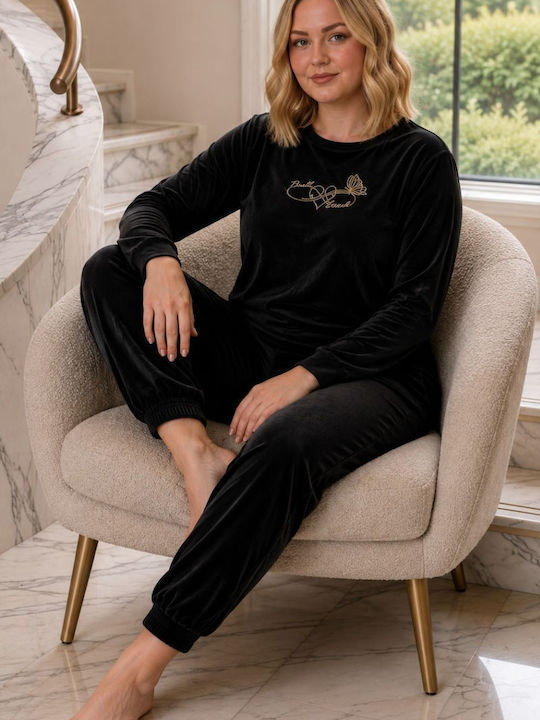 Boyraz Winter Women's Pyjama Set Black