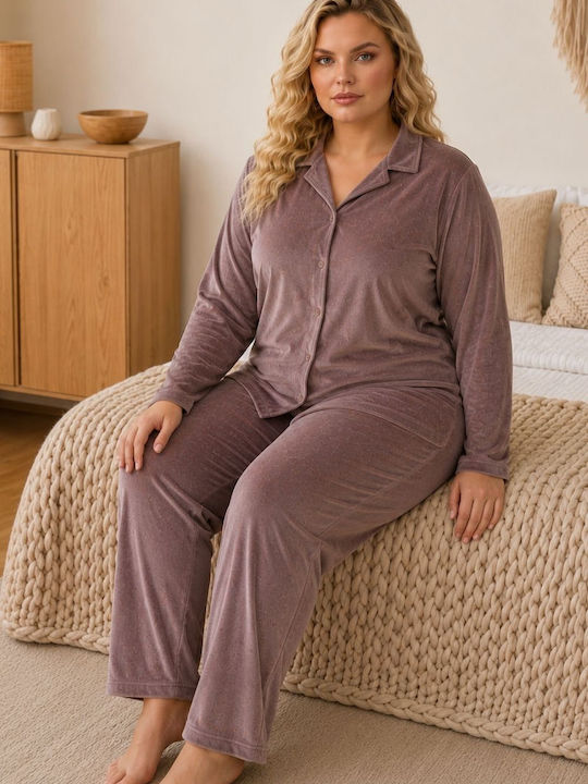 Boyraz Winter Women's Pyjama Set Vizon