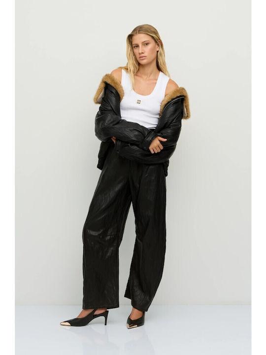 Damen-Bikerjacke Schwarz