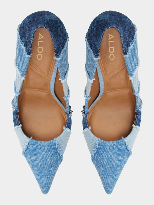 Stasyamix Pointed-Toe Low-Heel Denim Pumps
