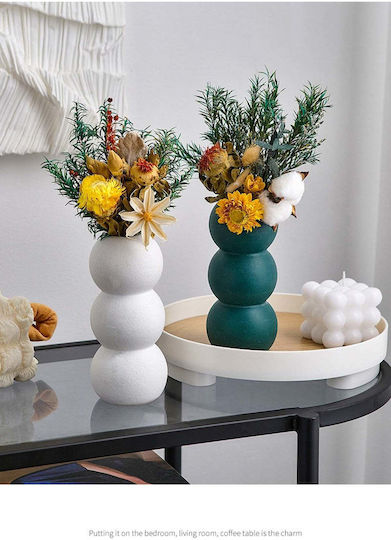SteweHome White Concrete Vase SteweHome White Concrete Vase