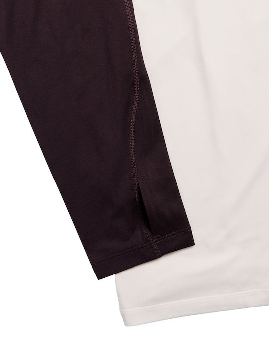 Athletic Long Sleeve Top Stout White/Bear Hug Brown
