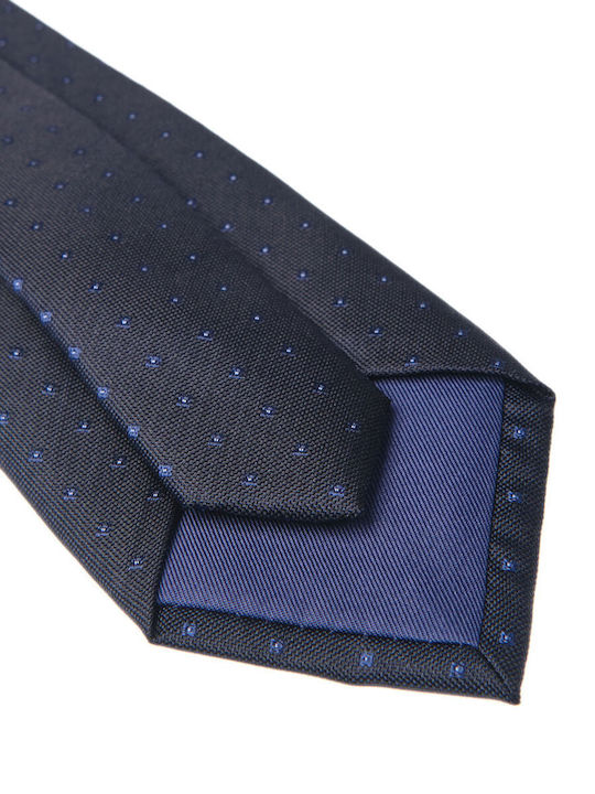 Manetti Herren-Seidenkrawatte mit Mustern in Blau