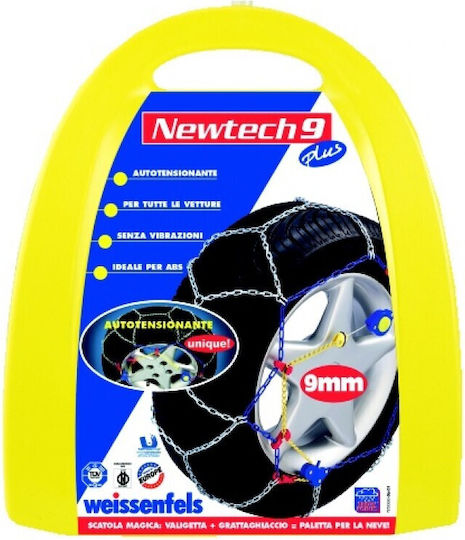 Weissenfels Newtech No 10 Anti-Skid Chains 9mm Thick for Passenger Cars 2 Pieces