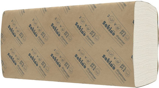 Wepa Satino Prestige V-Fold Hand Towels 2-Ply White