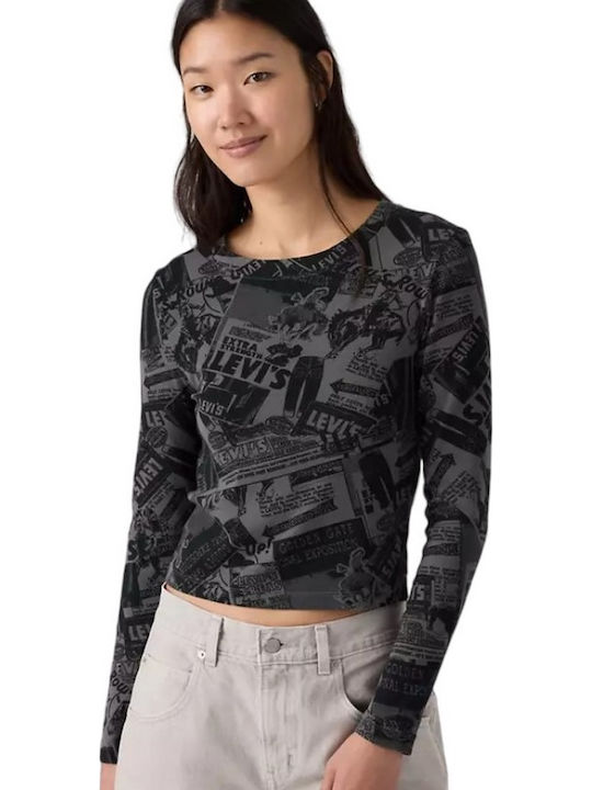 Essential Baby Γυναικεία Μπλούζα Μακρυμάνικη Black/grey