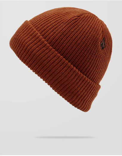 Sweep Lined Beanie Men's Fleece Knit Beanie in Orange