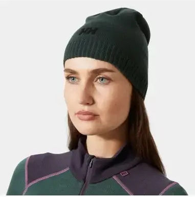 Brand Beanie Unisex Knitted Beanie in Blue