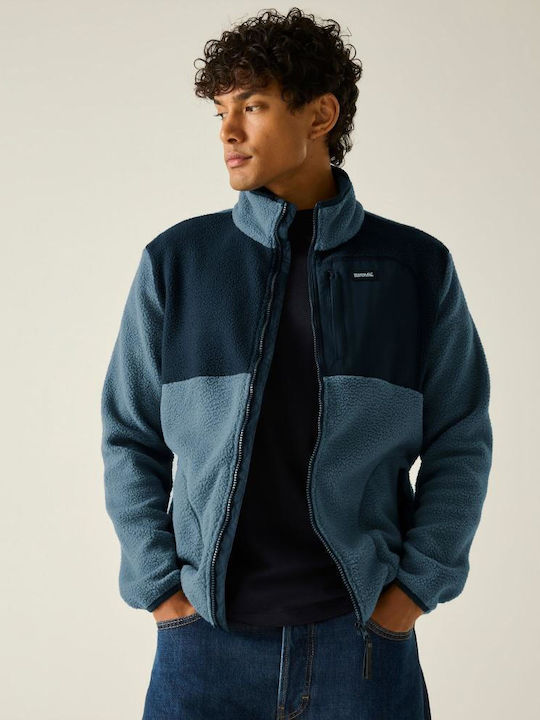 Frankie Borg Ανδρική Ζακέτα Fleece Grey Mirage Navy