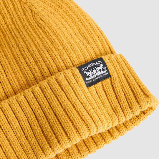 Sunset Beanie Unisex Knitted Beanie in Yellow