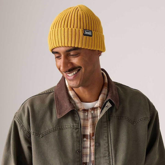 Sunset Beanie Unisex Knitted Beanie in Yellow