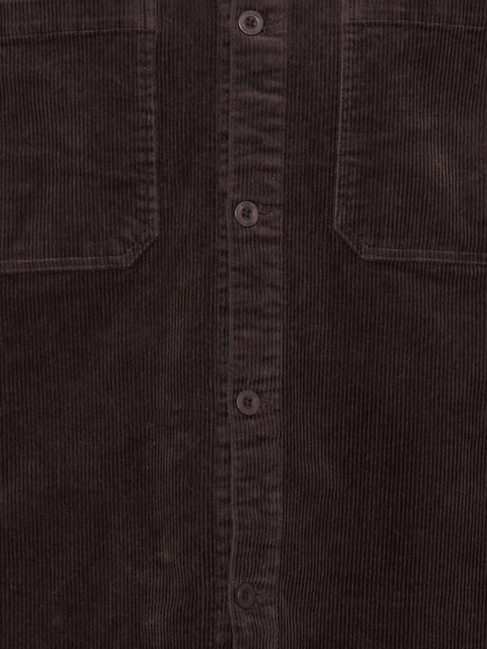 Μακρυμάνικo Κοτλέ Overshirt Καφέ