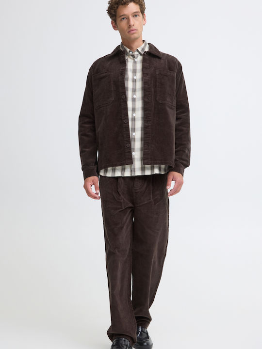 Μακρυμάνικo Κοτλέ Overshirt Καφέ