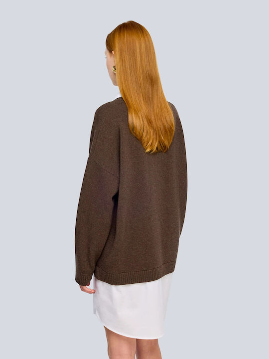 Estelle Women's Long-Sleeve Sweater Dark Brown
