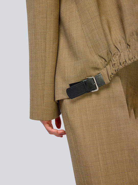 Semicouture Aria Long Beige Women's Blazer