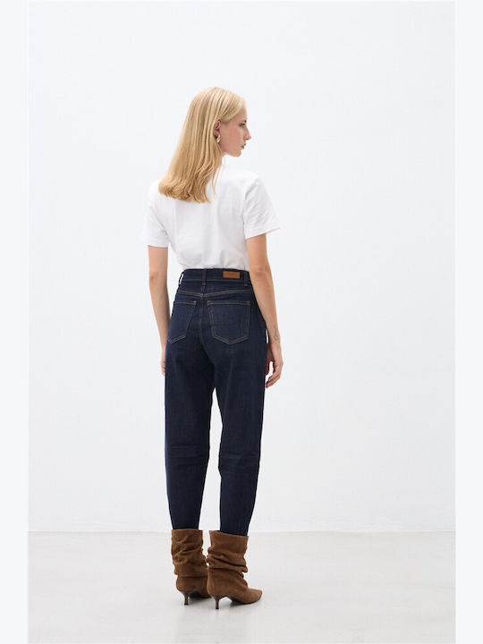 Pantaloni Jeans pentru Femei cu Talie Înaltă, Croială Mom