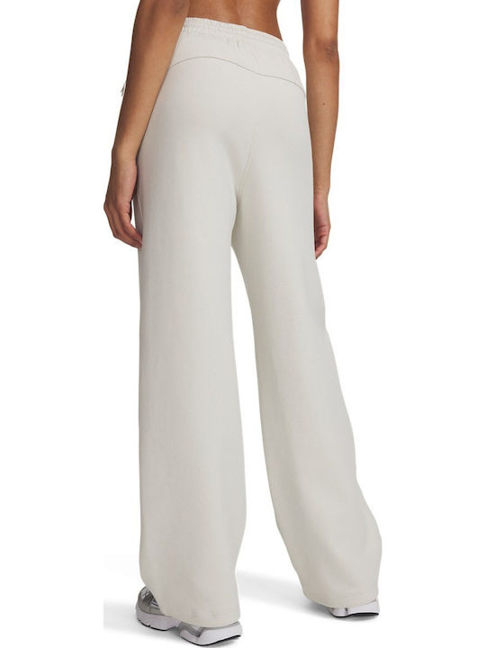 Under Armour Unstoppable Pantaloni de Trening din Fleece Albi